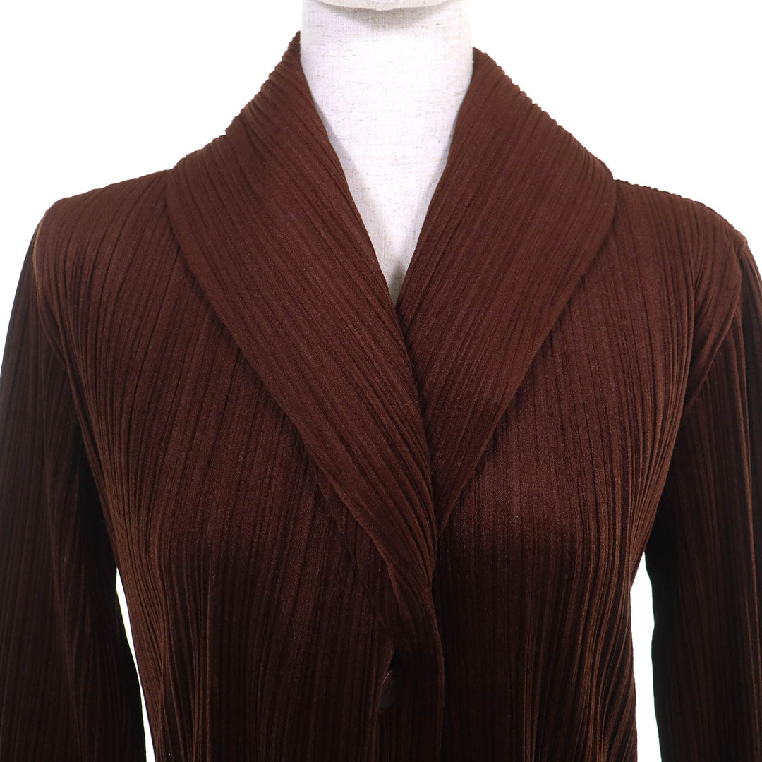 Excellent PLEATS PLEASE Jacket Brown polyester Women 4 PP63-JD774
