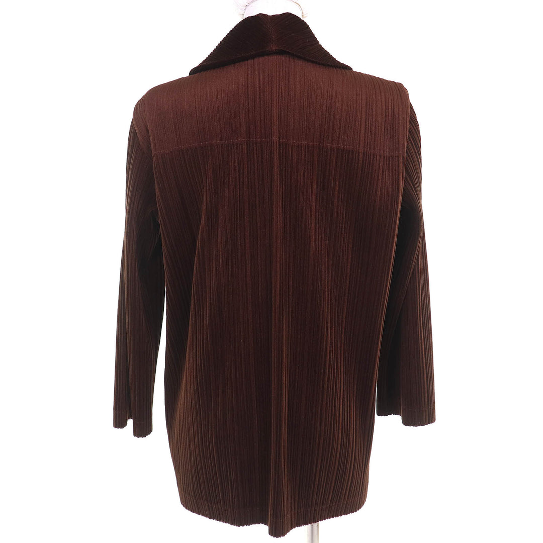 Excellent PLEATS PLEASE Jacket Brown polyester Women 4 PP63-JD774