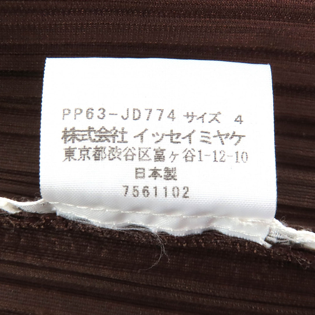 Excellent PLEATS PLEASE Jacket Brown polyester Women 4 PP63-JD774