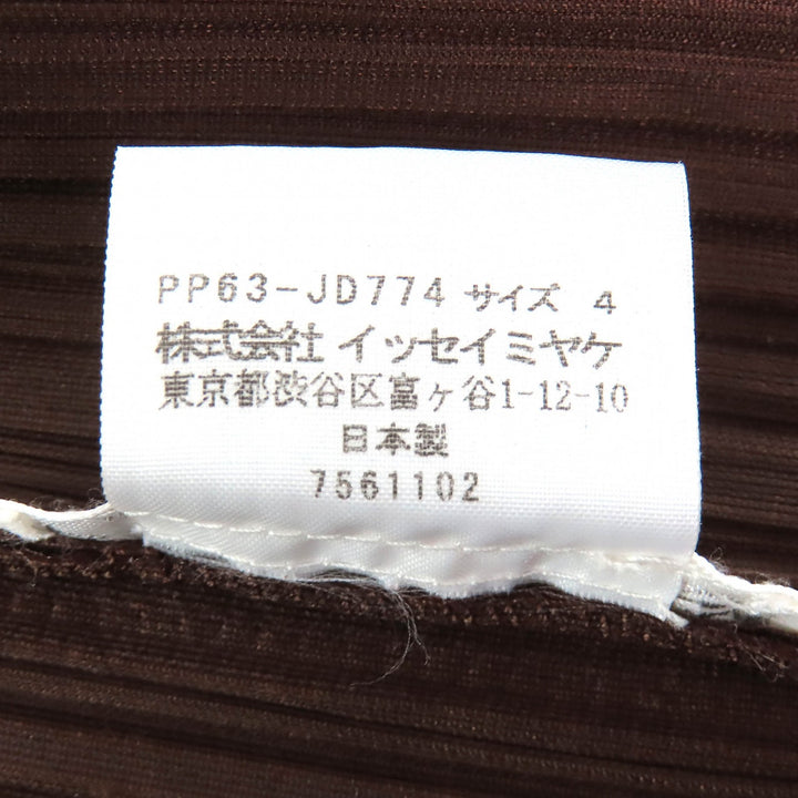 Excellent PLEATS PLEASE Jacket Brown polyester Women 4 PP63-JD774