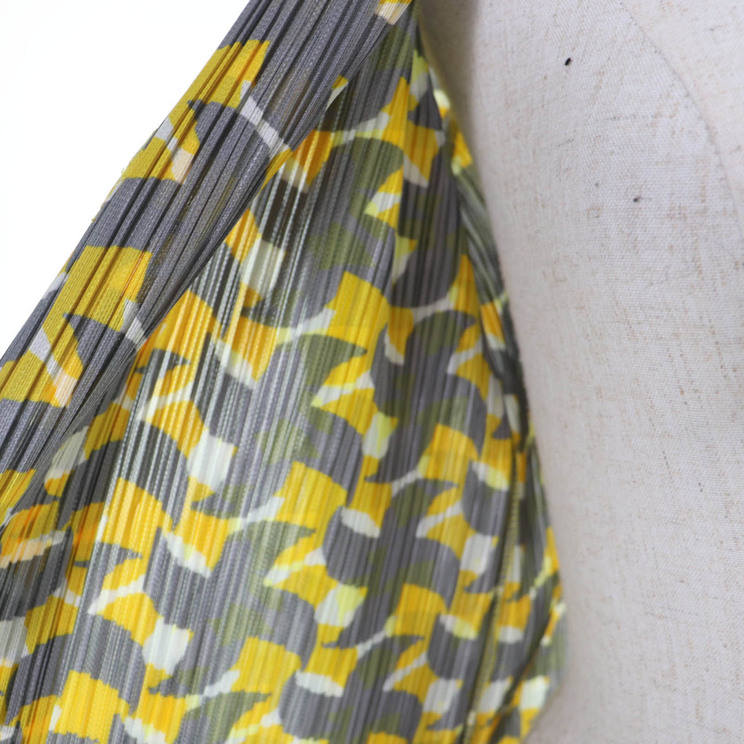 Excellent PLEATS PLEASE Jacket All-over pattern design yellow 3 PP11-JD413