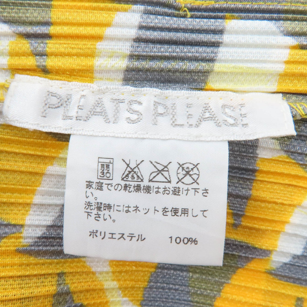 Excellent PLEATS PLEASE Jacket All-over pattern design yellow 3 PP11-JD413