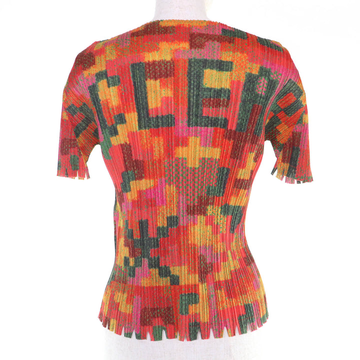 Excellent PLEATS PLEASE T-shirt Short sleeve multicolor Women 3 PP73-JK531