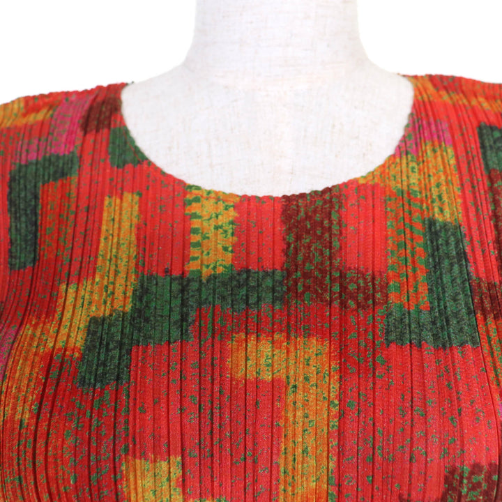 Excellent PLEATS PLEASE T-shirt Short sleeve multicolor Women 3 PP73-JK531