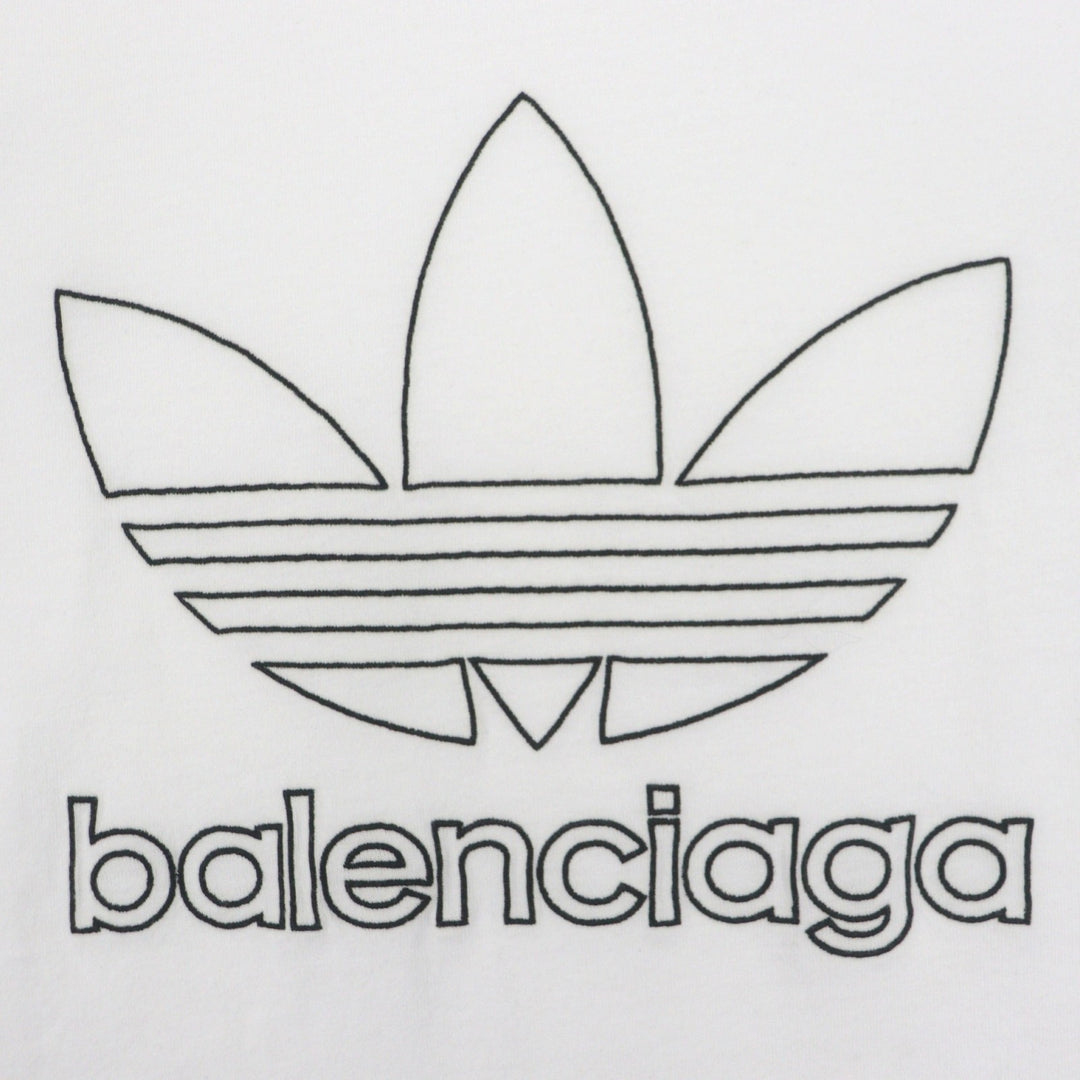 Pristine BALENCIAGA adidas Short sleeve T-shirt TNVN8 white cotton mens 2 723976