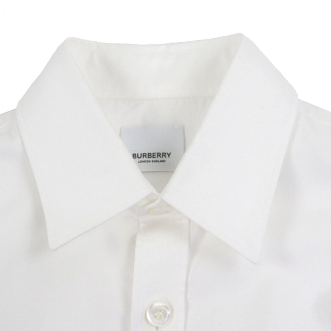 Excellent BURBERRY Long sleeve shirt white cotton mens XS 8023776