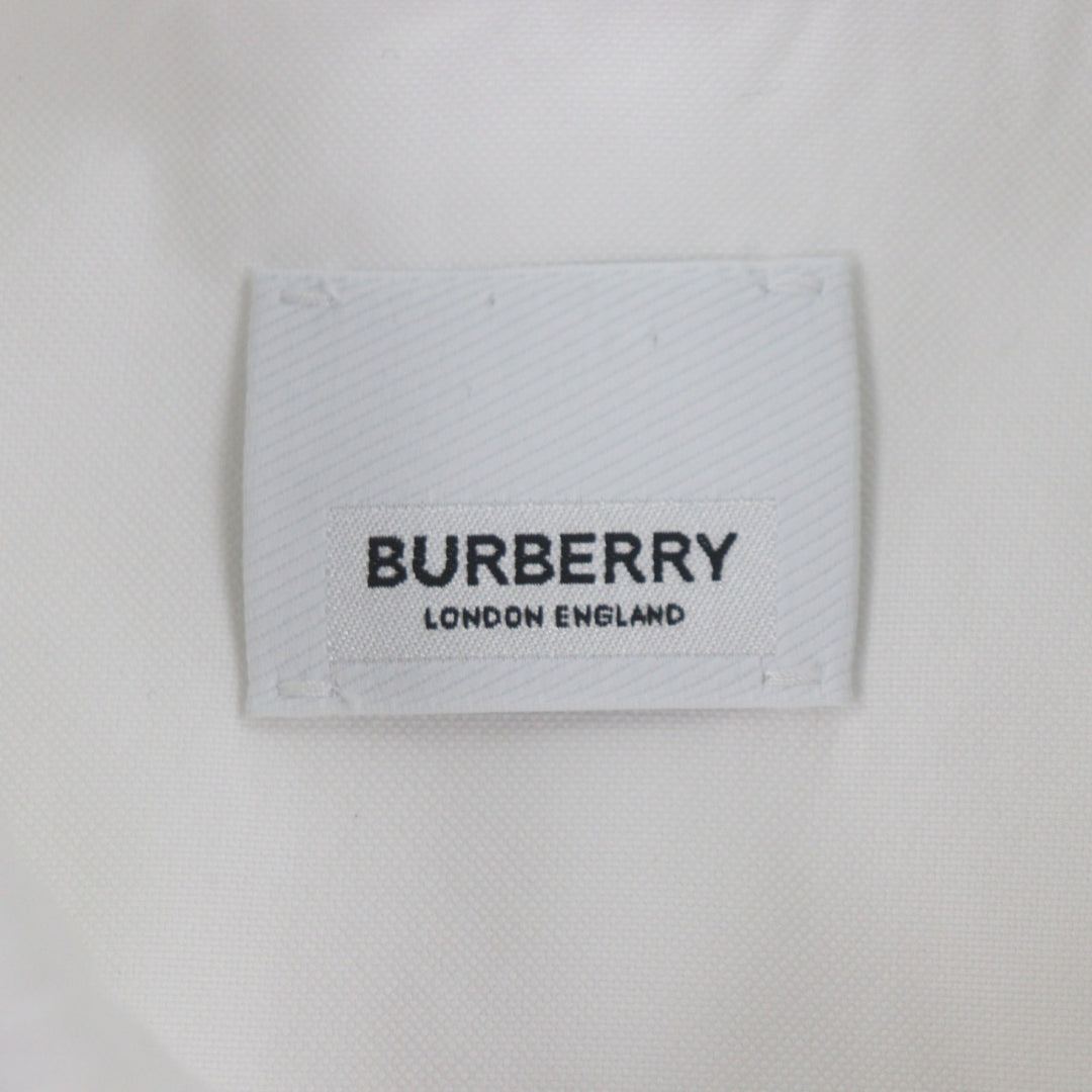 Excellent BURBERRY Long sleeve shirt white cotton mens XS 8023776