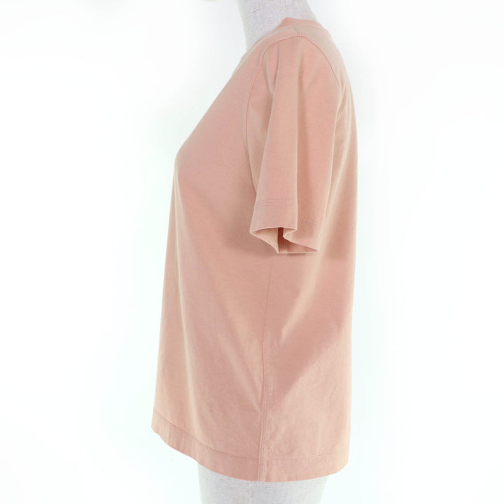 Great BURBERRY Short sleeve T-shirt Logo crew neck pink cotton Women S 8099834