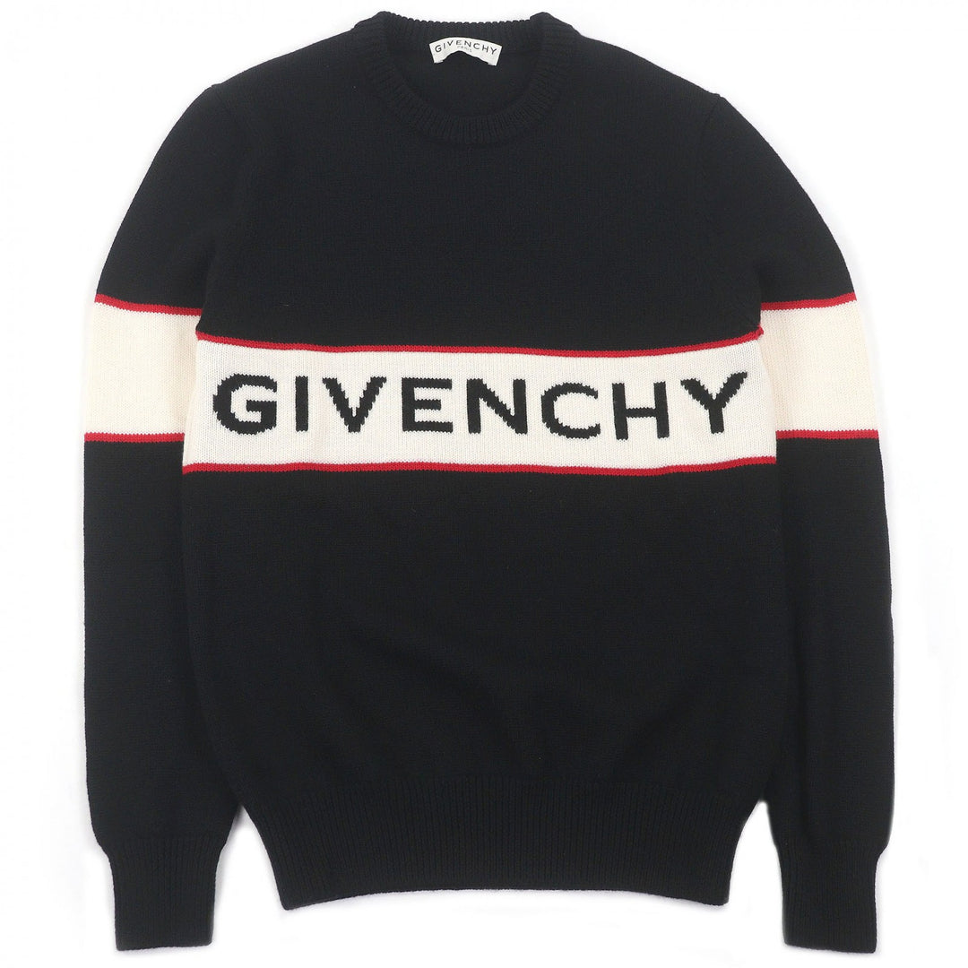 Great GIVENCHY sweater BM900G400M Long sleeve black wool mens S