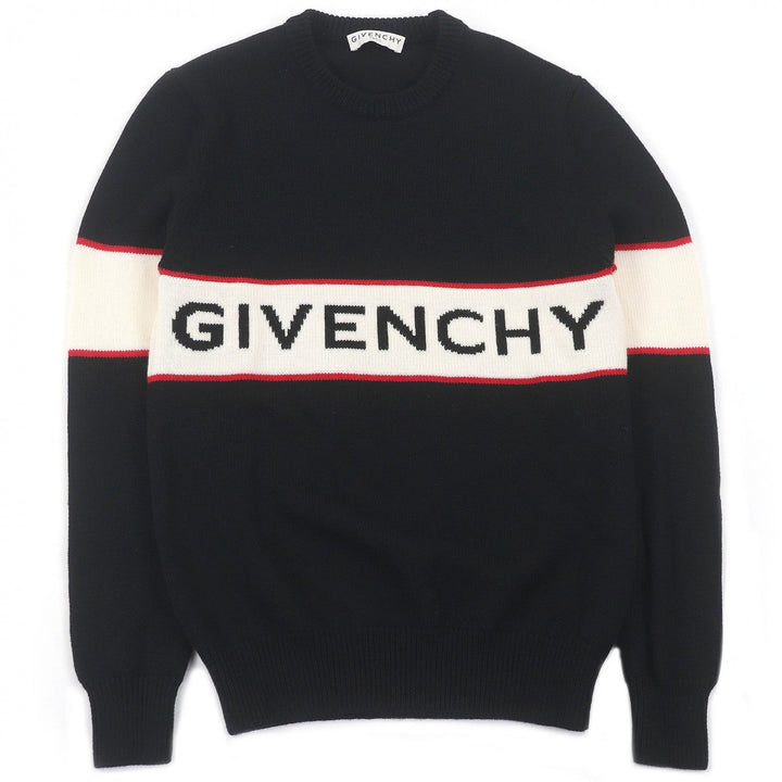 Great GIVENCHY sweater BM900G400M Long sleeve black wool mens S