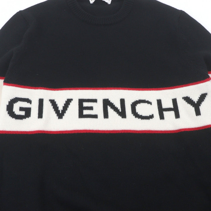 Great GIVENCHY sweater BM900G400M Long sleeve black wool mens S