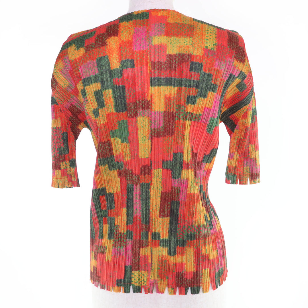 Excellent PLEATS PLEASE Short sleeve shirt All-over pattern design 3 PP73-J0532