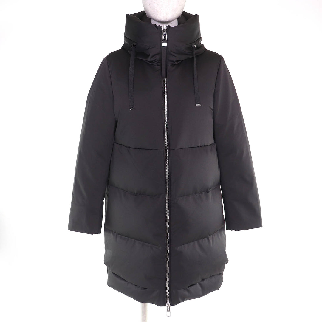 Excellent DUNO down coat TALIA M MESTRE Talia hooded zip up Dark gray 42