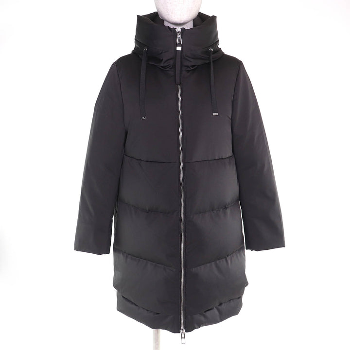 Excellent DUNO down coat TALIA M MESTRE Talia hooded zip up Dark gray 42