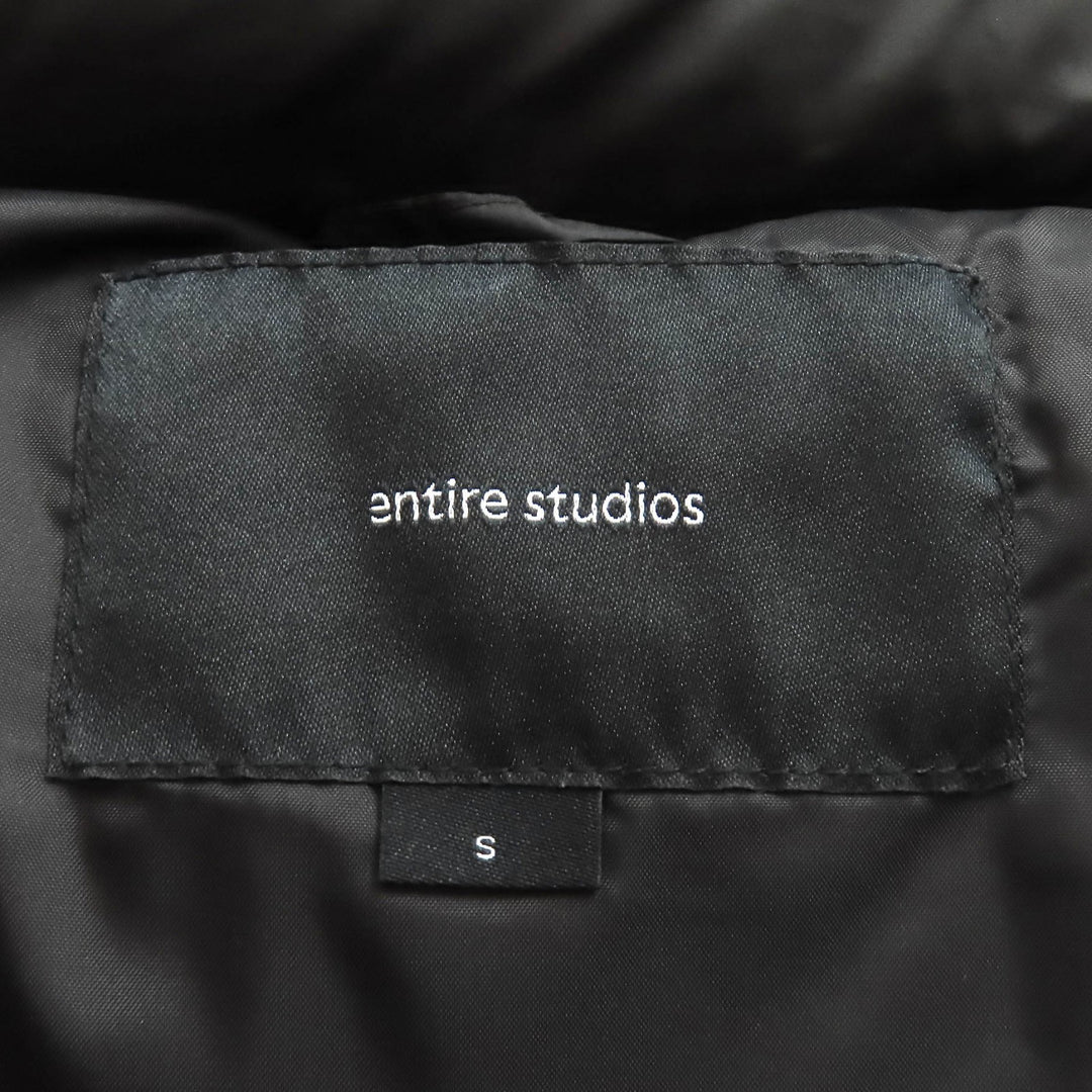 Great ENTIRE STUDIOS Down vest MML VEST Short black mens S ES2400 PO047
