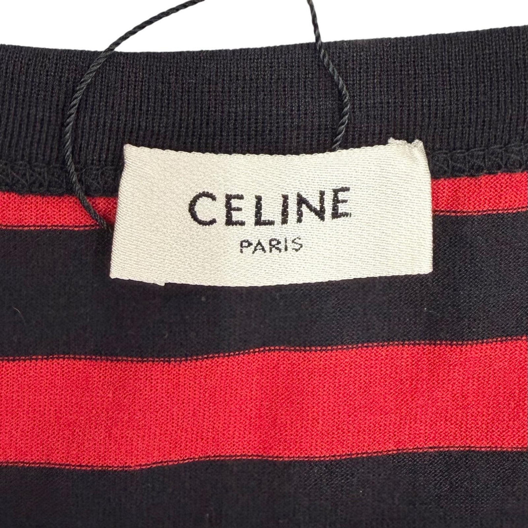 Pristine CELINE Short sleeve T-shirt Red cotton Women XS 2X059328E