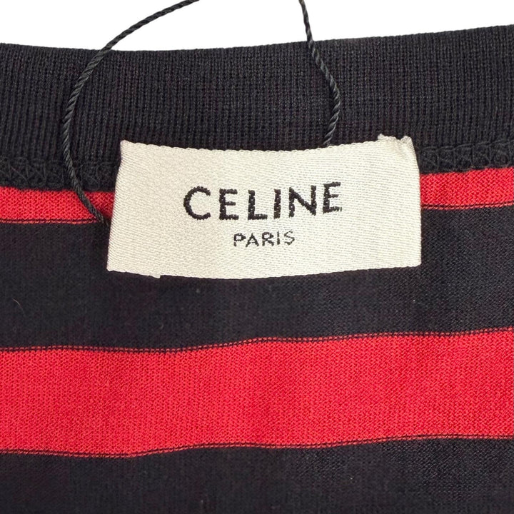 Pristine CELINE Short sleeve T-shirt Red cotton Women XS 2X059328E