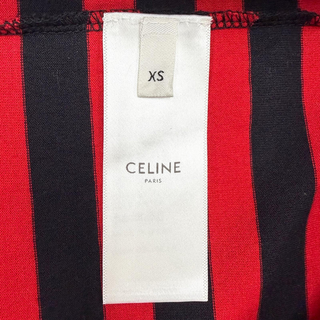 Pristine CELINE Short sleeve T-shirt Red cotton Women XS 2X059328E