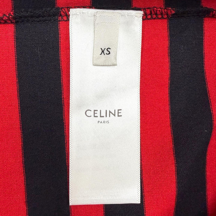 Pristine CELINE Short sleeve T-shirt Red cotton Women XS 2X059328E