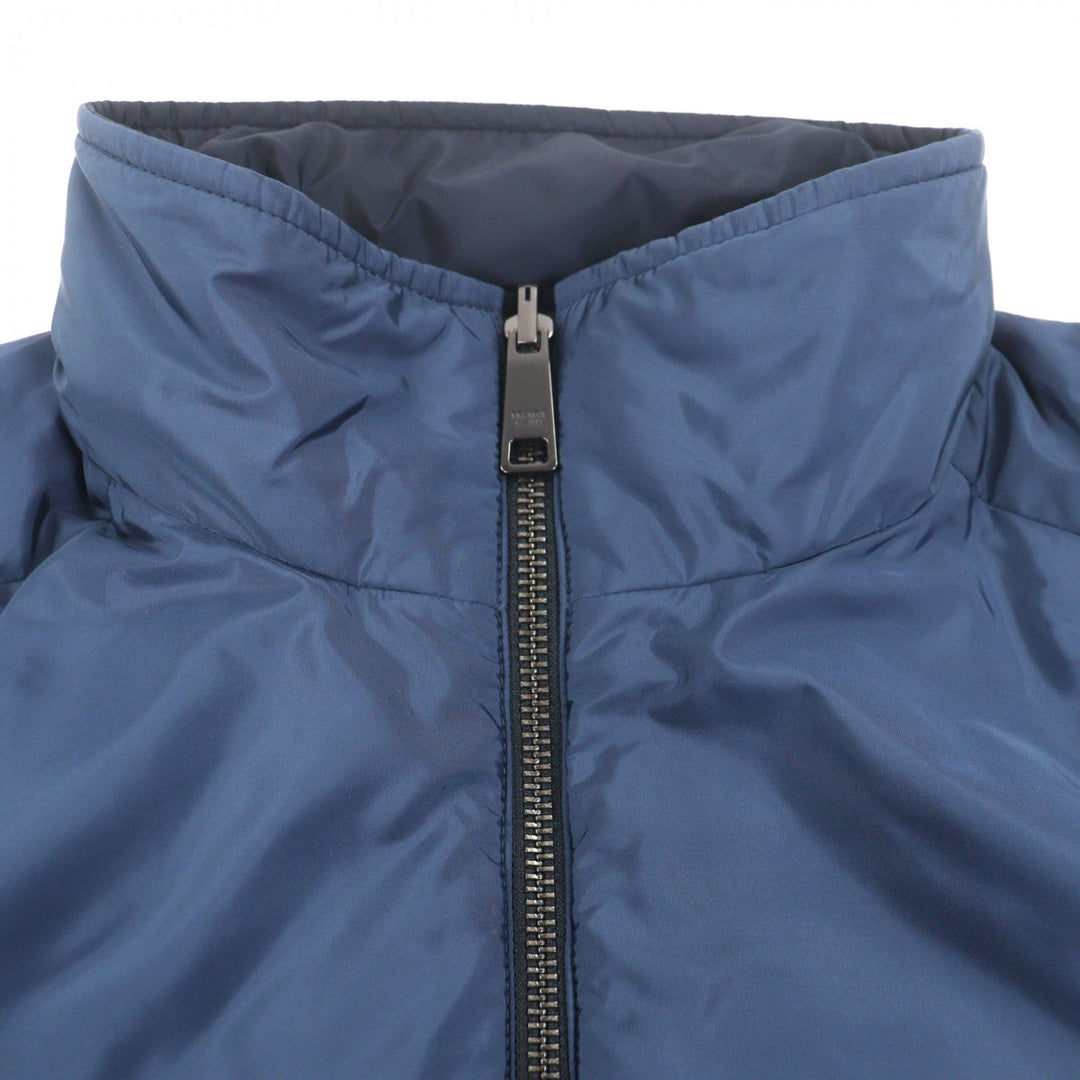Great PRADA Nylon jacket Reversible padded zip-up Navy polyamide mens 46 SGA753
