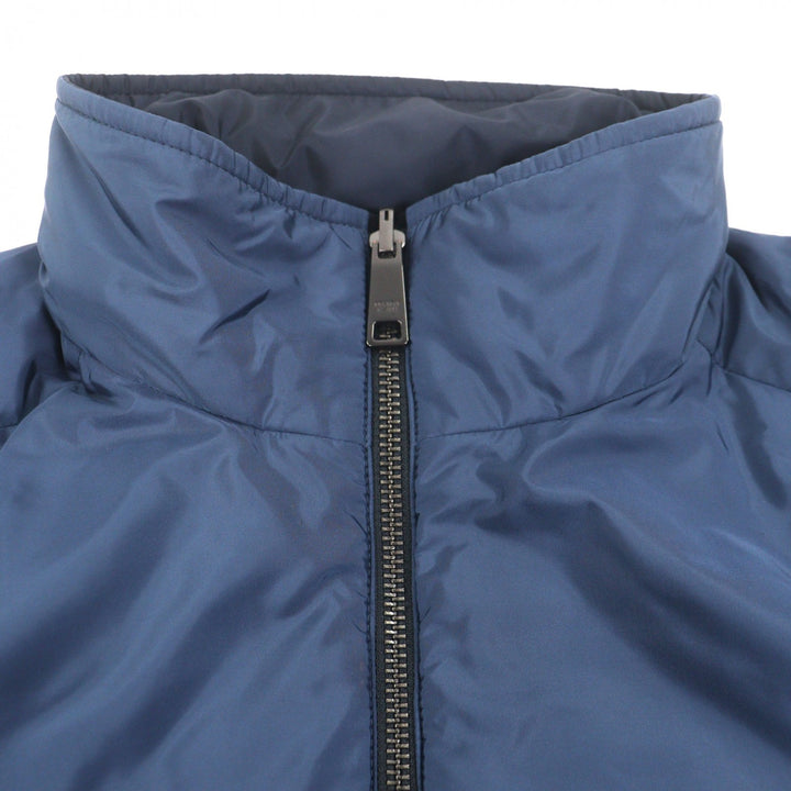 Great PRADA Nylon jacket Reversible padded zip-up Navy polyamide mens 46 SGA753