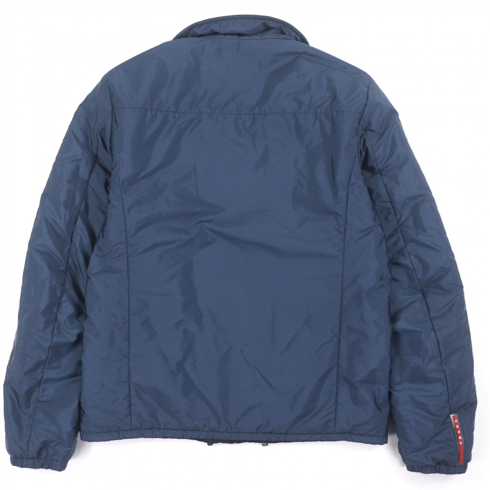 Great PRADA Nylon jacket Reversible padded zip-up Navy polyamide