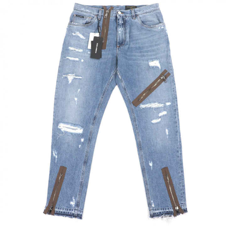 Pristine DOLCE&GABBANA Denim pants blue cotton mens 48 J301AD