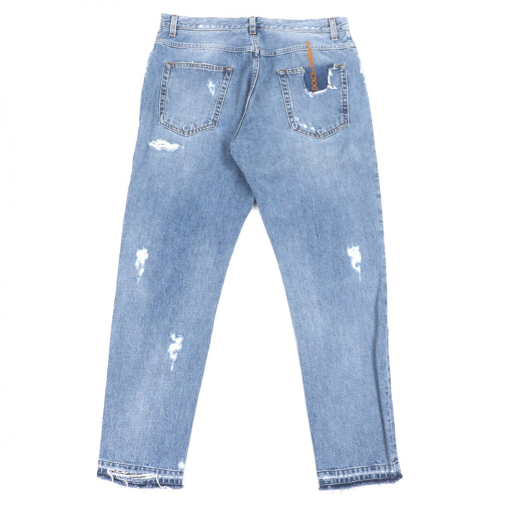 Pristine DOLCE&GABBANA Denim pants blue cotton mens 48 J301AD
