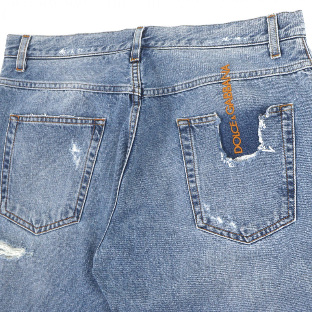 Pristine DOLCE&GABBANA Denim pants blue cotton mens 48 J301AD