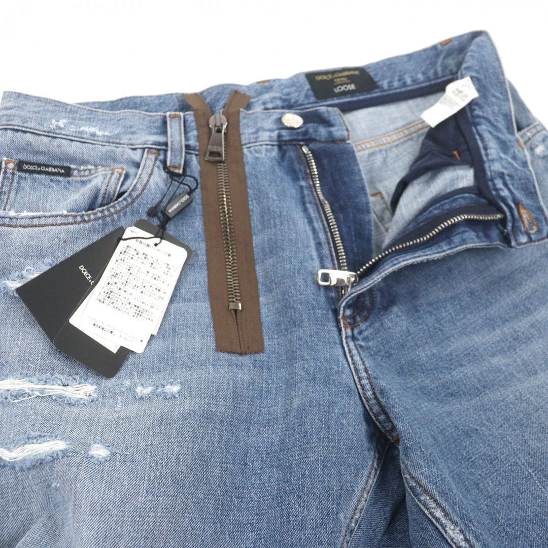 Pristine DOLCE&GABBANA Denim pants blue cotton mens 48 J301AD