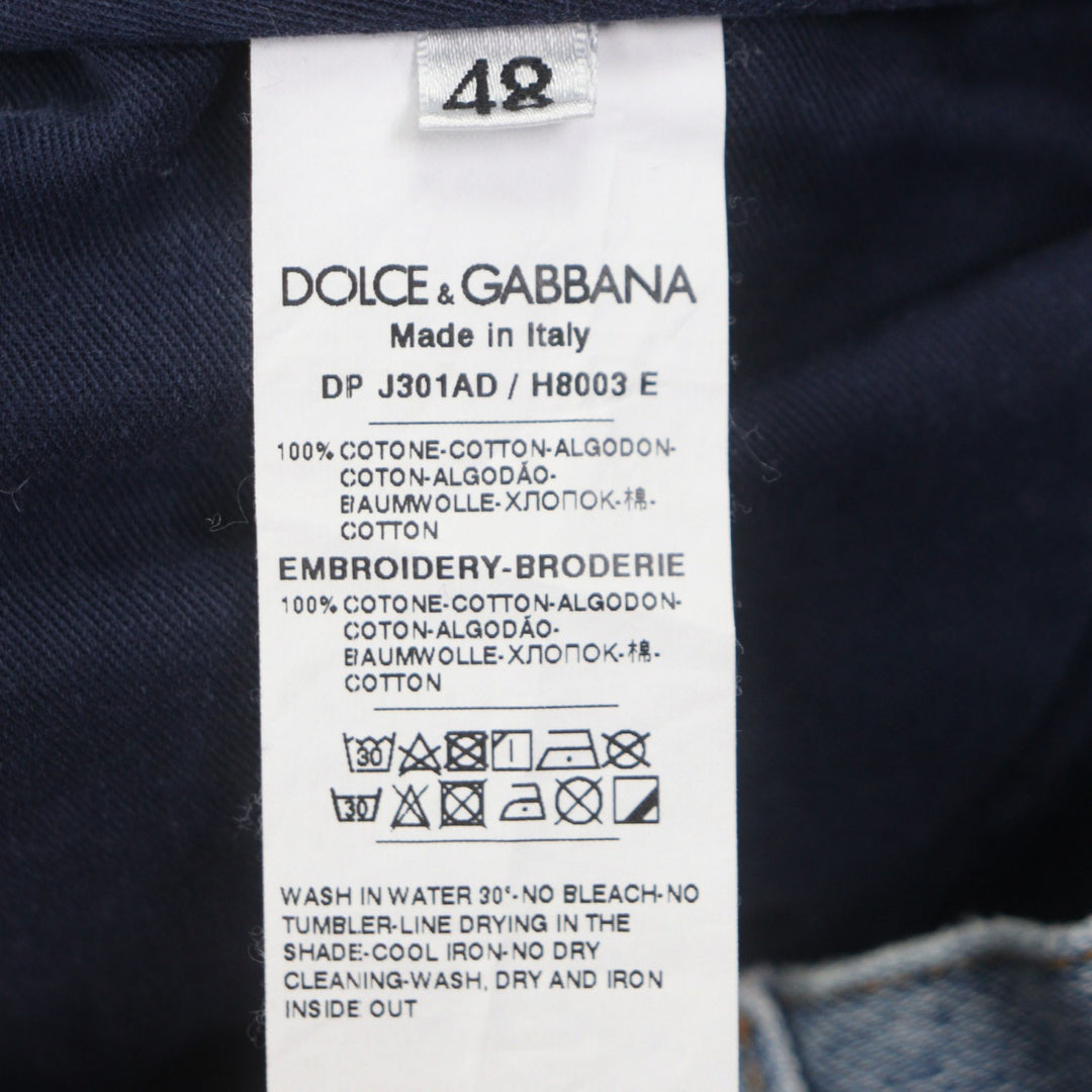 Pristine DOLCE&GABBANA Denim pants blue cotton mens 48 J301AD
