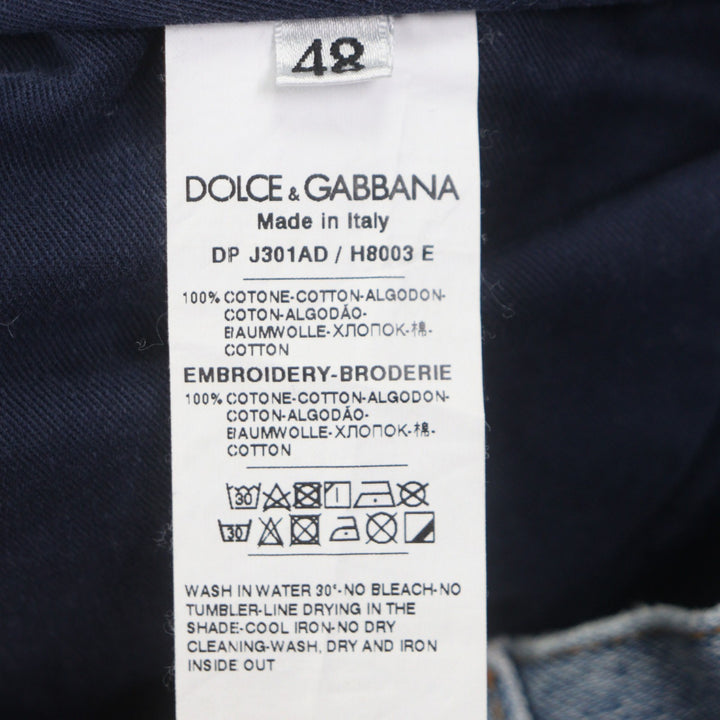 Pristine DOLCE&GABBANA Denim pants blue cotton mens 48 J301AD