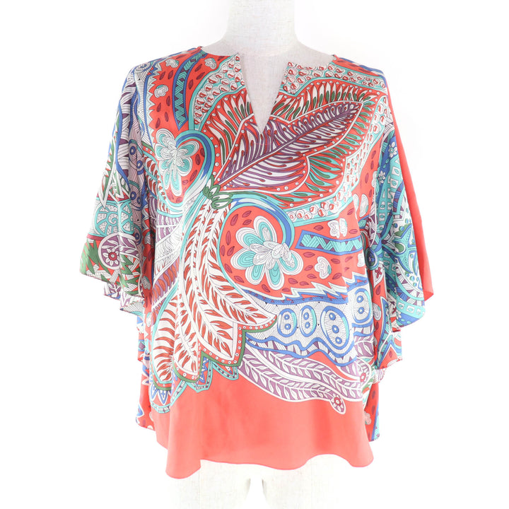 Pristine HERMES Short sleeve shirt Multi silk Women 34 H720648Ⅾ33L34