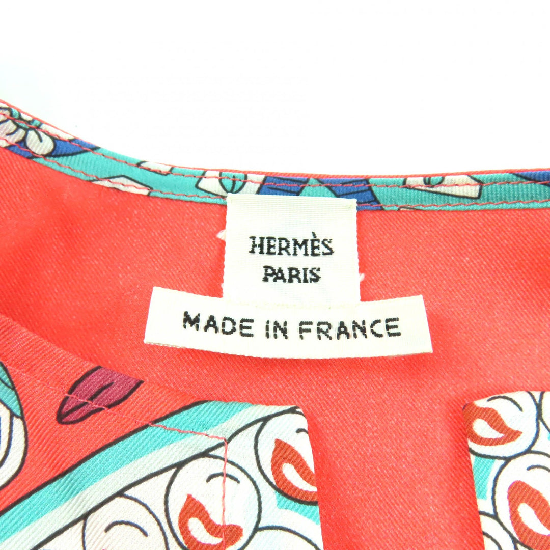 Pristine HERMES Short sleeve shirt Multi silk Women 34 H720648Ⅾ33L34