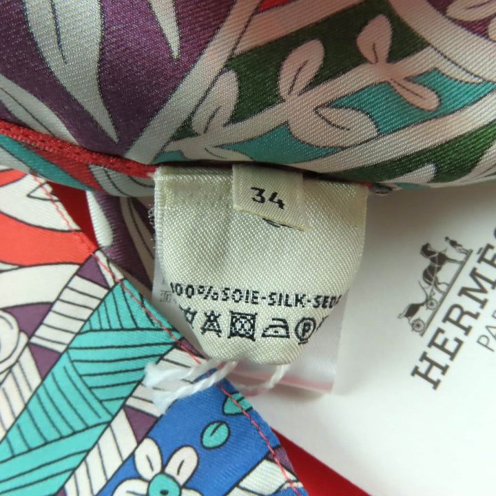 Pristine HERMES Short sleeve shirt Multi silk Women 34 H720648Ⅾ33L34