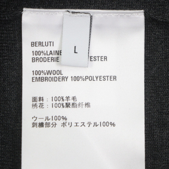 Excellent BERLUTI hoodie gray wool mens L R23KHL108YWBS