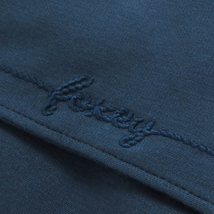Excellent FOXEY tops Venezia Logo embroidered cropped sailor collar 40 44233