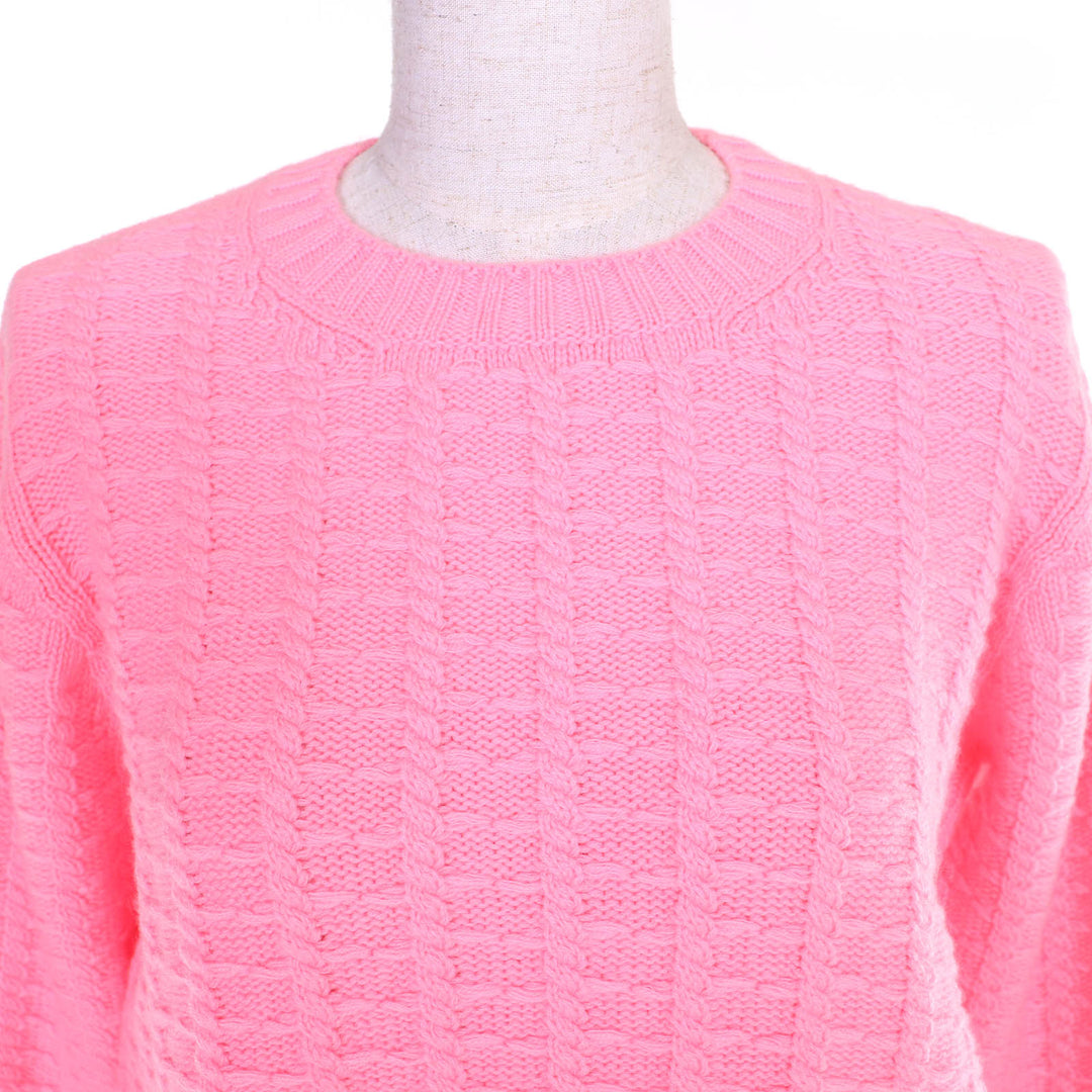 Excellent CHANEL COCO Mark Knit Pullover Sweater pink 38 23A P75341K10779