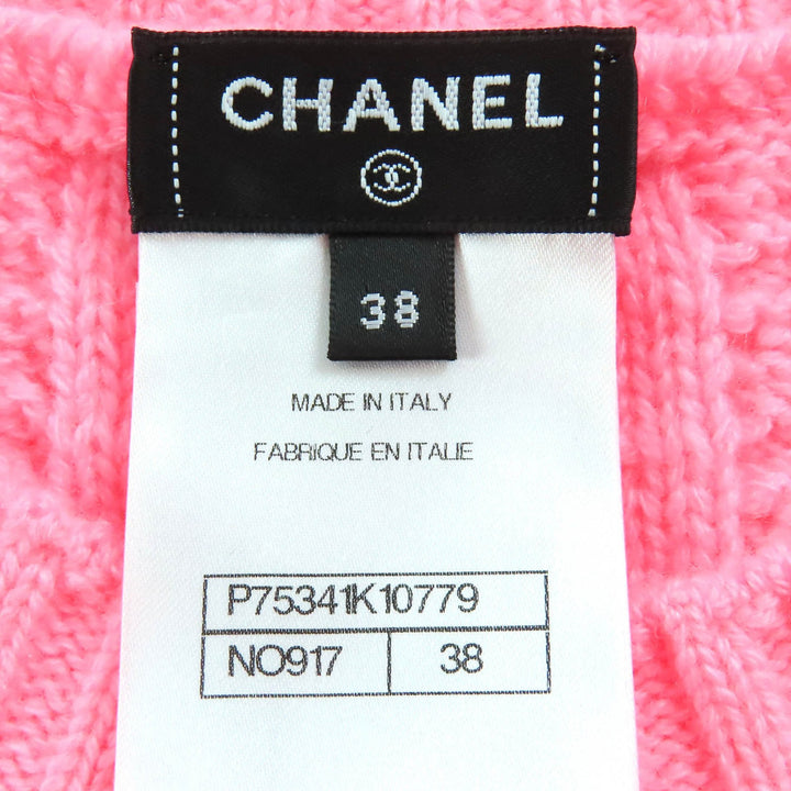Excellent CHANEL COCO Mark Knit Pullover Sweater pink 38 23A P75341K10779