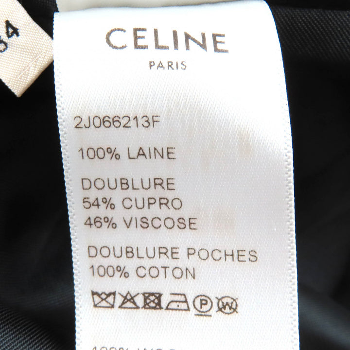 Excellent CELINE Pleated skirt Glen Check Mini gray wool Women 34 2J066213F