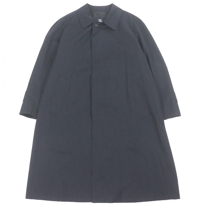 Excellent BURBERRY LONDON coat fly front Navy wool mens