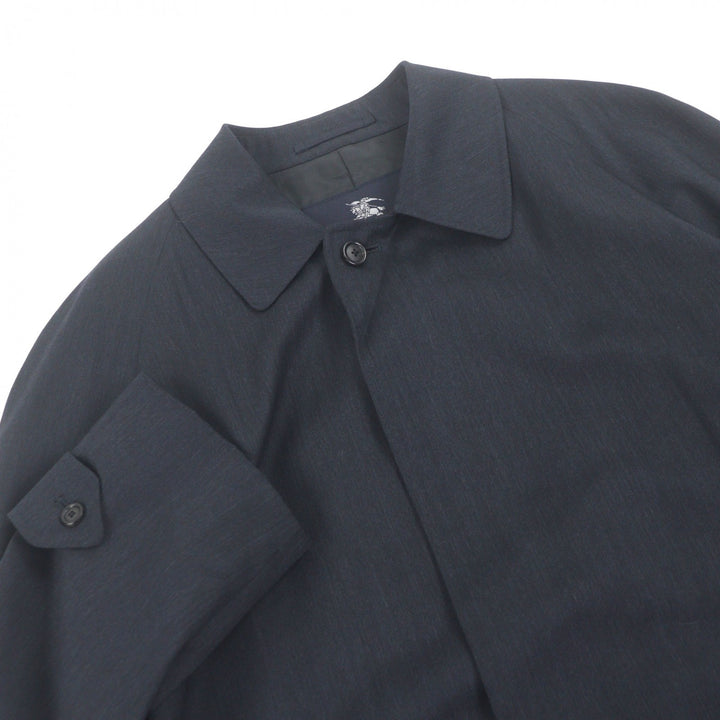 Excellent BURBERRY LONDON coat fly front Navy wool mens