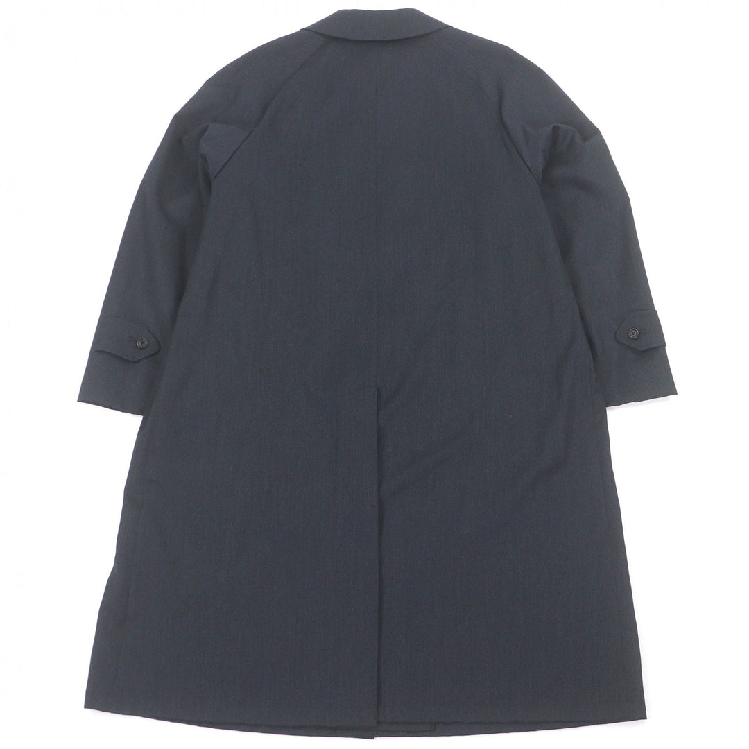 Excellent BURBERRY LONDON coat fly front Navy wool mens