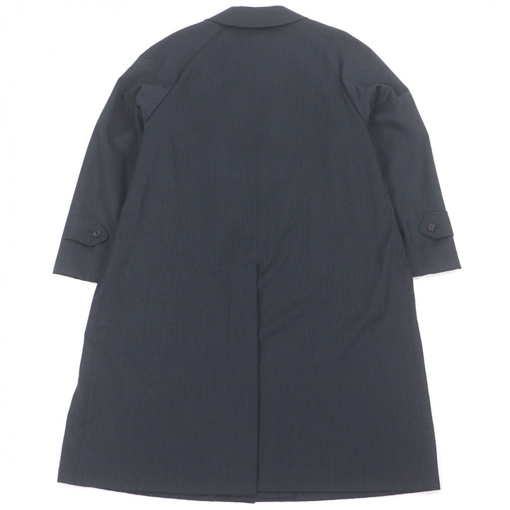Excellent BURBERRY LONDON coat fly front Navy wool mens