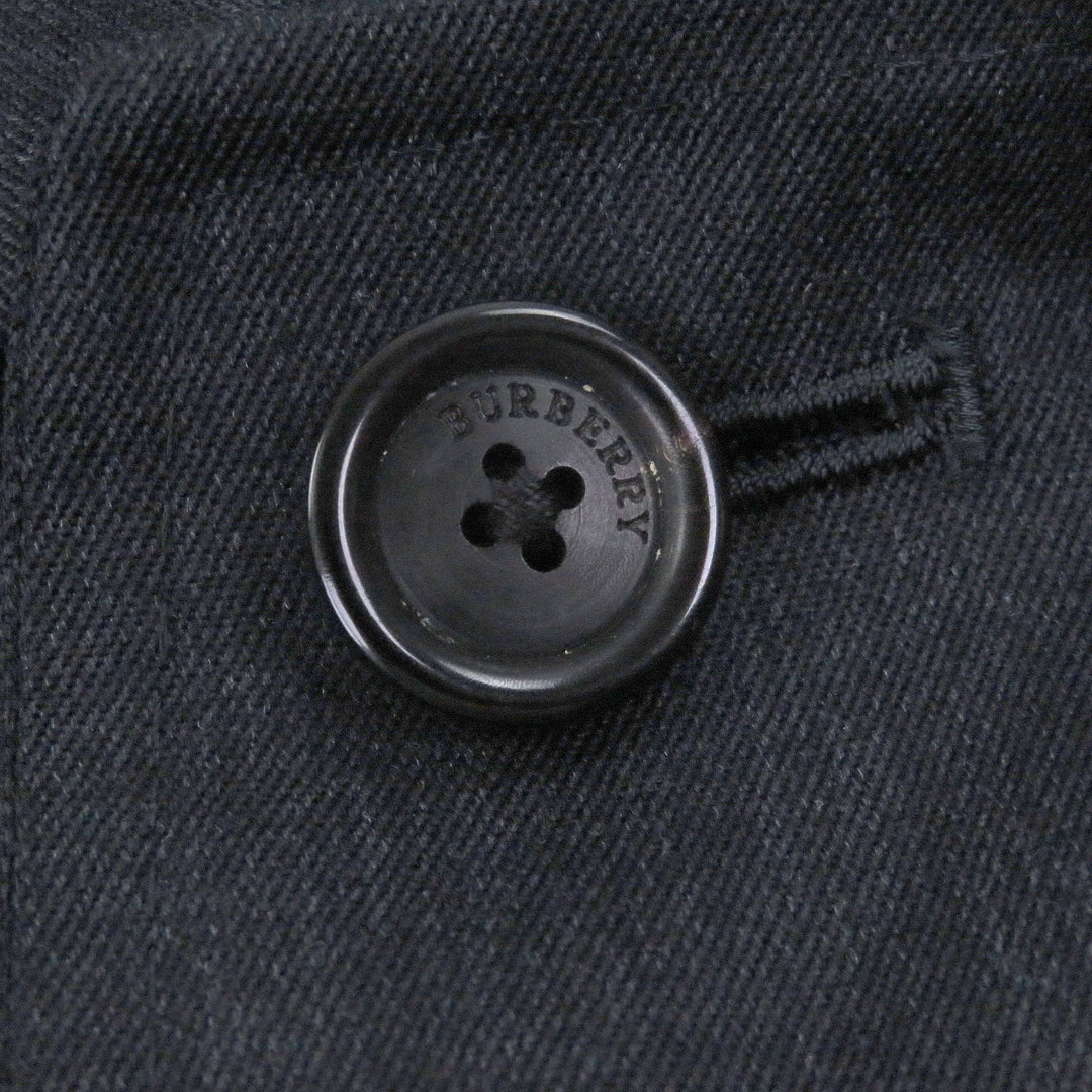 Excellent BURBERRY LONDON coat fly front Navy wool mens