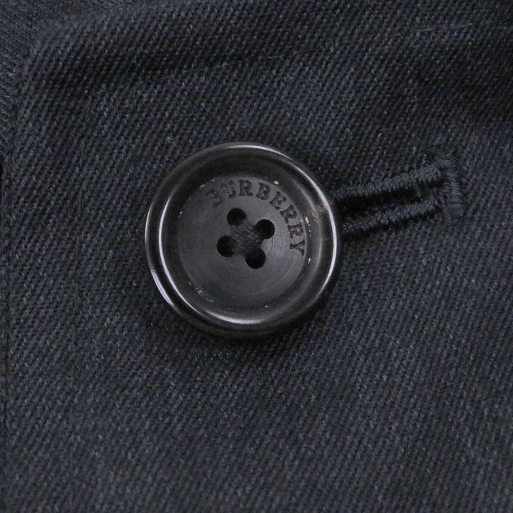 Excellent BURBERRY LONDON coat fly front Navy wool mens
