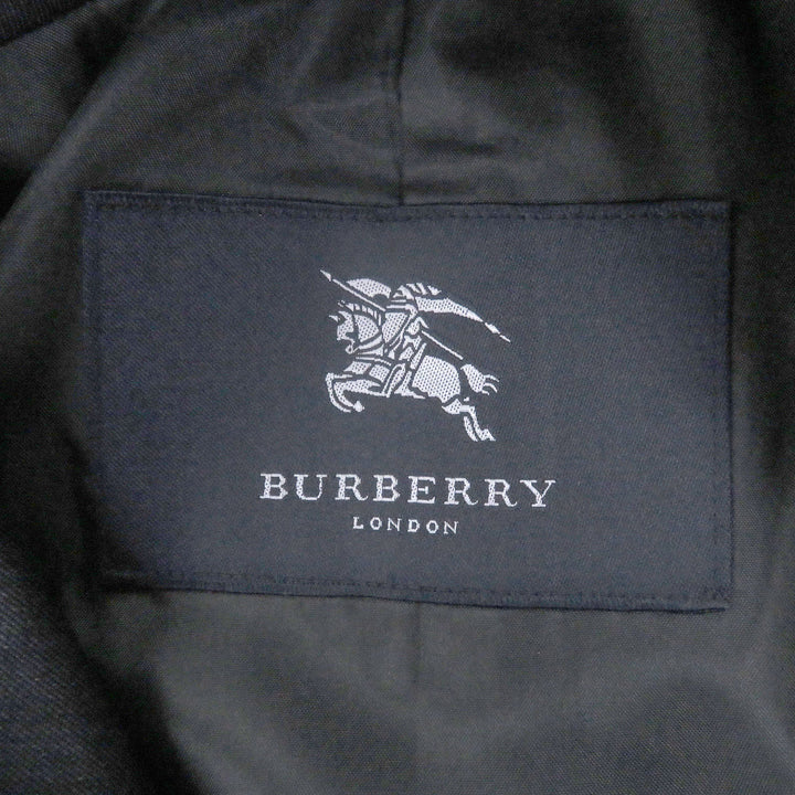 Excellent BURBERRY LONDON coat fly front Navy wool mens