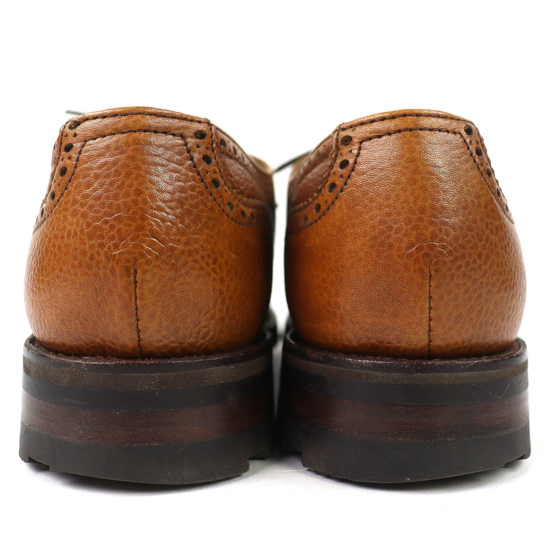 Discounted Great Dunhill Leather shoes CRISPIN Wingtip Medallion Brown mens 6.5
