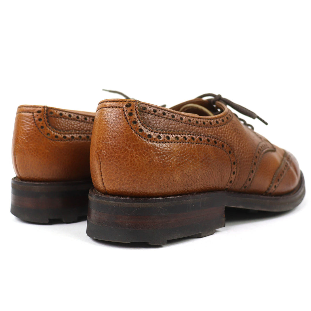 Discounted Great Dunhill Leather shoes CRISPIN Wingtip Medallion Brown mens 6.5