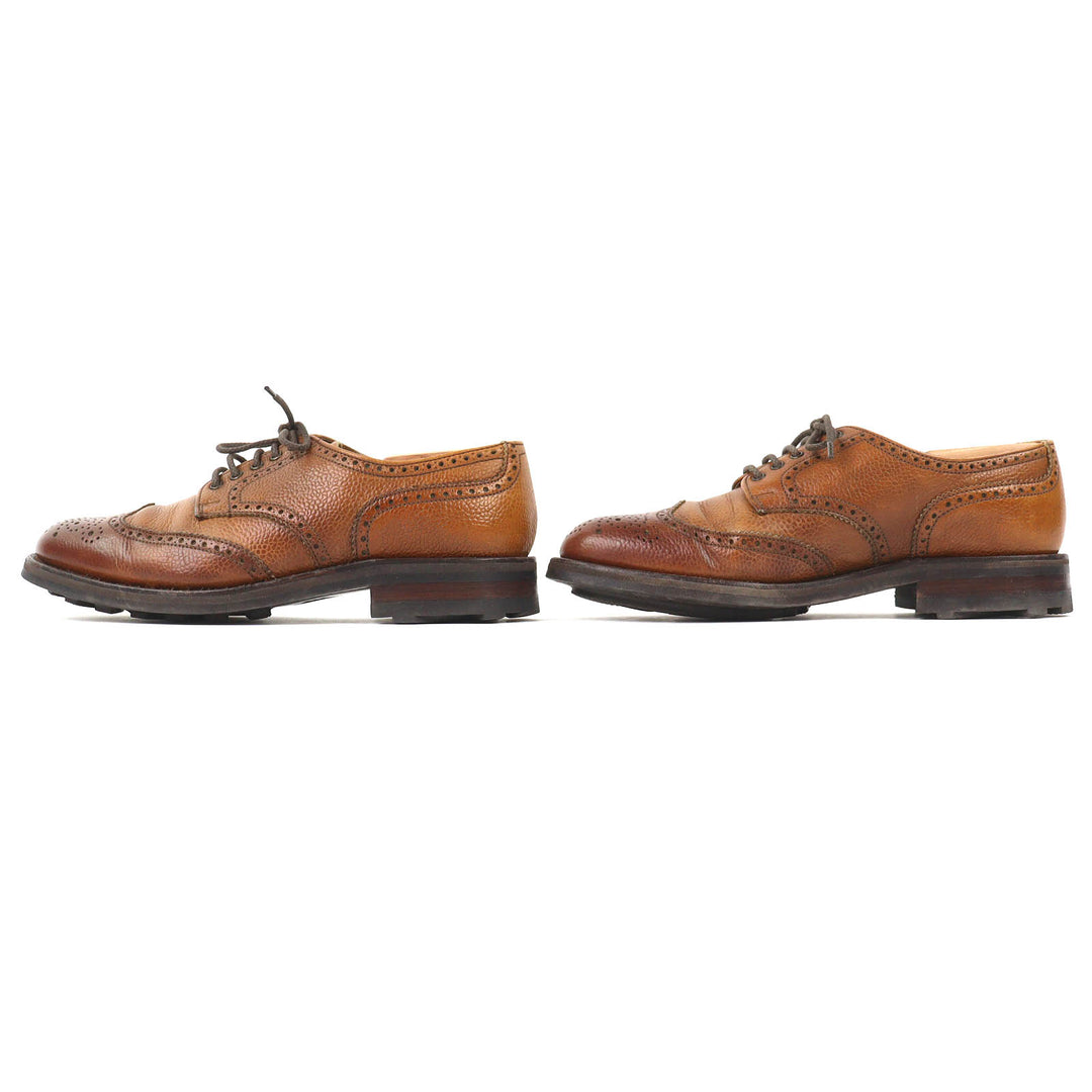 Discounted Great Dunhill Leather shoes CRISPIN Wingtip Medallion Brown mens 6.5
